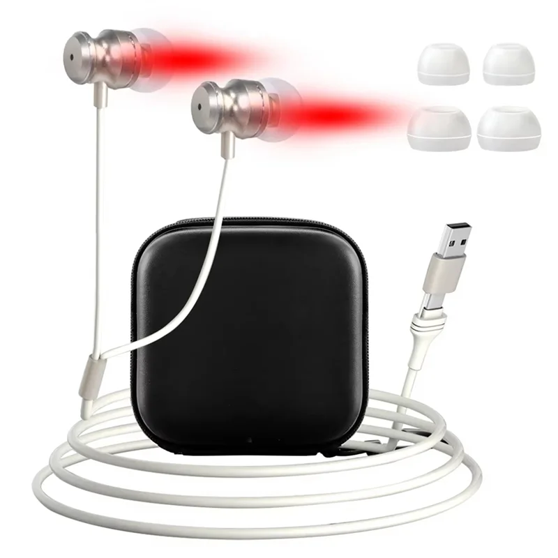 ABUO-650Nm Laser Line Ear Canal Wavelength Physiotherapy Earplug Treatment For Otitis Media Deafness Balance