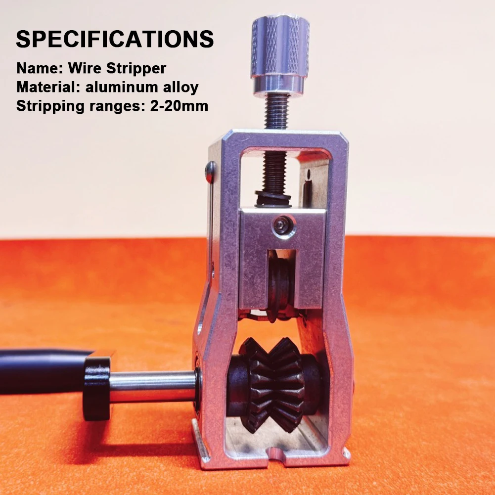 2-20mm ściągacz izolacji przenośny domowy ściągacz izolacji ze stopu aluminium ręczne narzędzie do ściągania izolacji kabel elektryczne narzędzie do obierania — zdjęcie 6