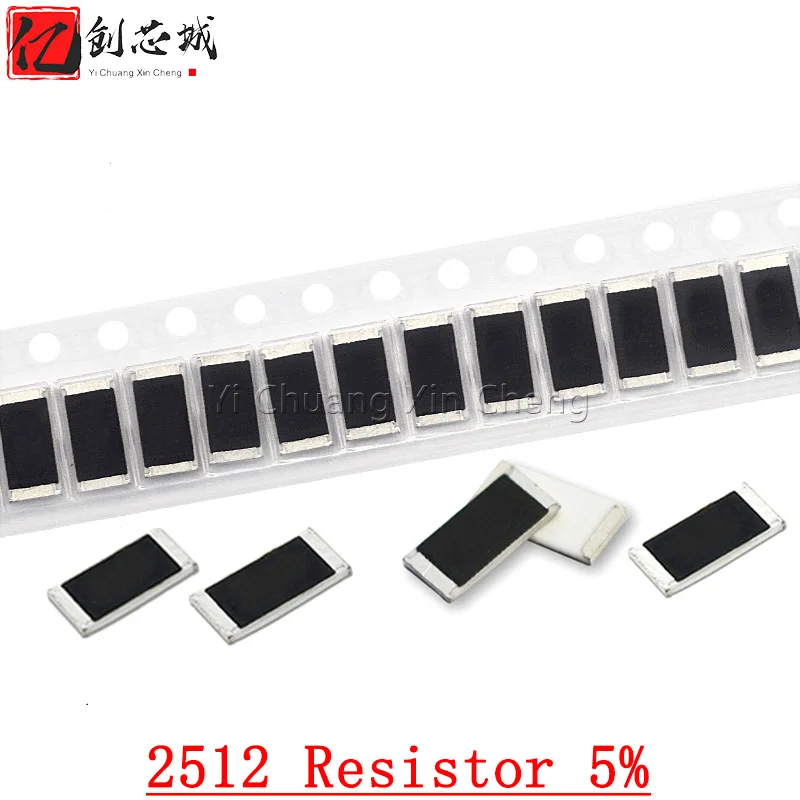 50ชิ้น2512 5% 1W ตัวต้านทานชิป SMD 0R-10ม. 0 1 10 47 100 150 220โอห์ม1R 47R 10R 100R 220R 470R 1K 2.2K 4.7K 10K 100K 1M