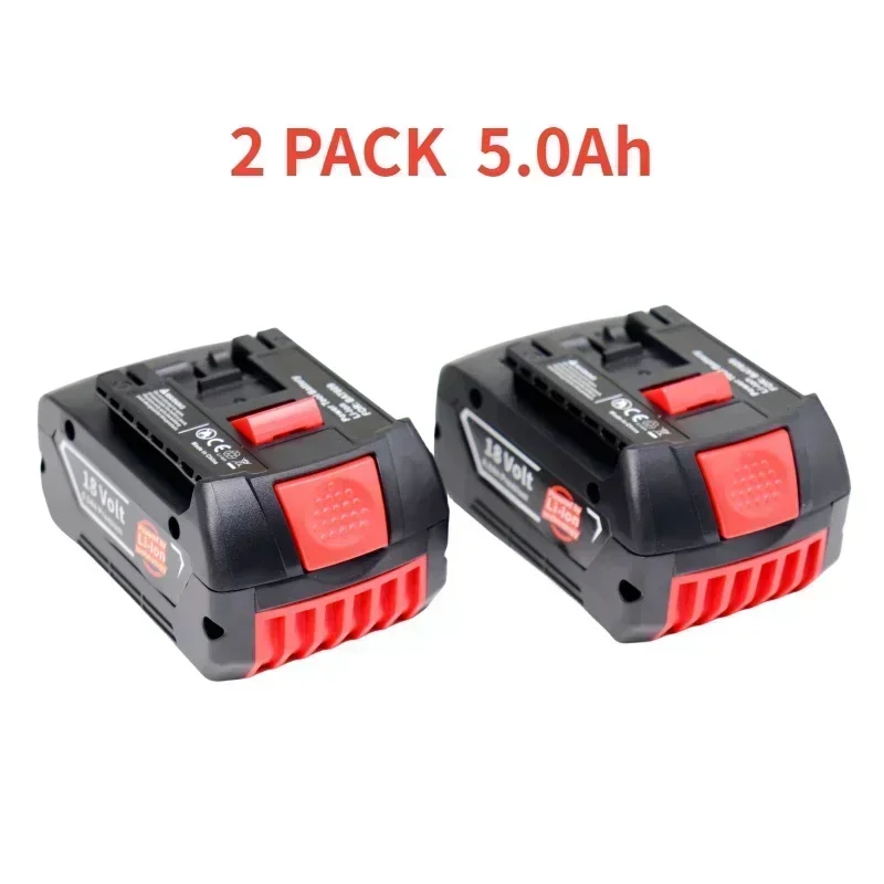 5000mAh 18V vervangende batterij compatibel voor Bosch BAT609 BAT618 BAT614 5Ah Li-ion boormachine batterij.
