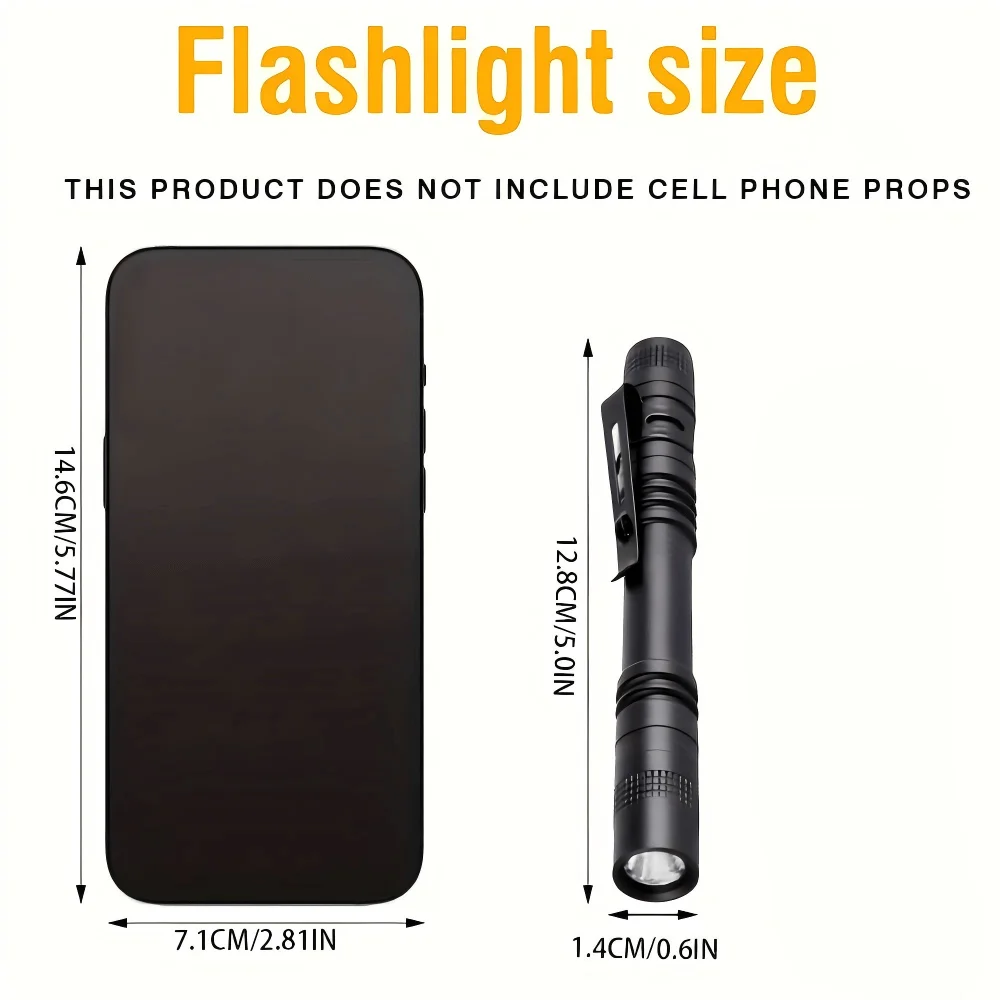 1 Piece 395 NM Ultraviolet Black Flashlight, Mini Portable Pocket Pen‑Shaped UV Torch, Detects Pet Urine, Dry Stains, Leaks, Dye