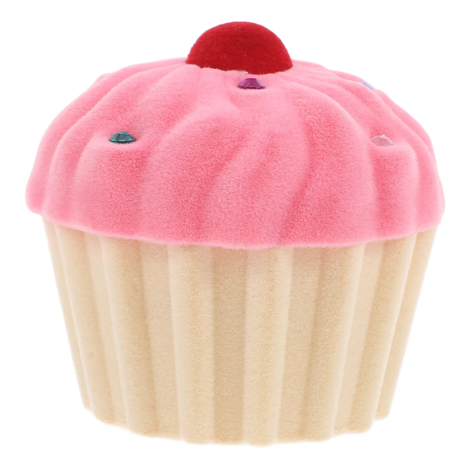

Jewelry Packaging Box Cake Cup Shape Pink Beige Ring Storage Case For Earring Necklace Gift Organizer Mini Jewelry Case