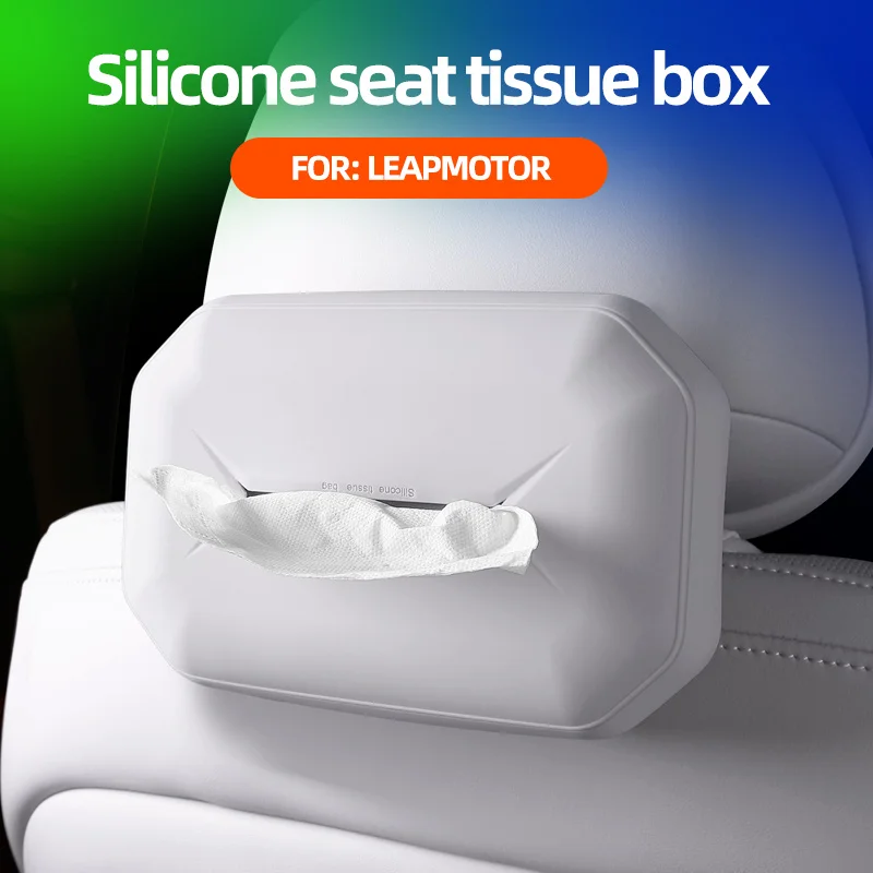 

Silicone Tissue Box Car Original Color Square Hanging Tissue Box Modification Parts for Leapmotor C10 C16 B01 B10 C01 C11 Lafa5