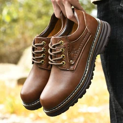 Chaussures de travail formelles britanniques imperméables pour hommes, chaussures d'affaires décontractées, créateur de mode italien, extérieur, haute qualité