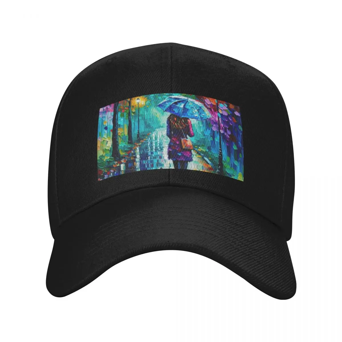 Rainy Walk In The Park - Alone Baseball Cap sun hat Wild Ball Hat Men's Baseball Women's