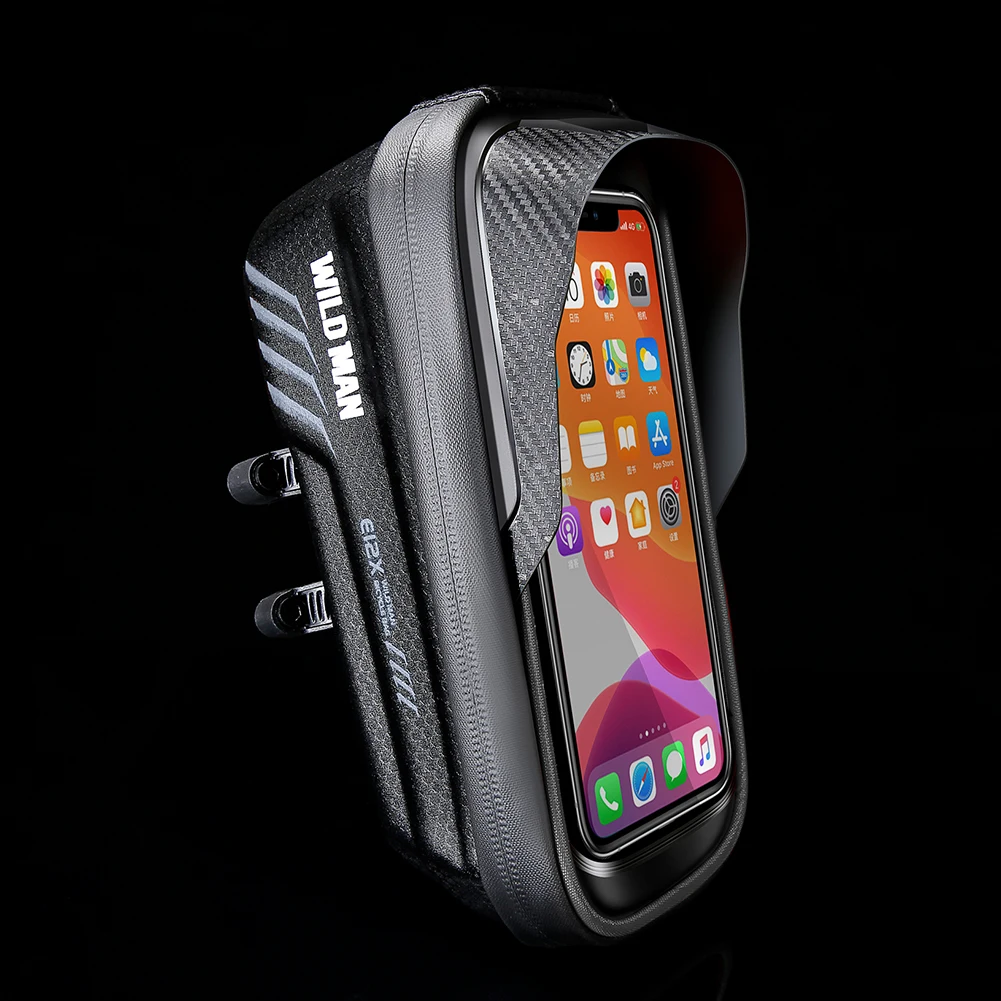 

1L Bike Phone Handlebar Bag with Quick Release Bicycle Upper Tube Bag Support Touch Screen Reflective for Smart Phones 4.7-6.8in