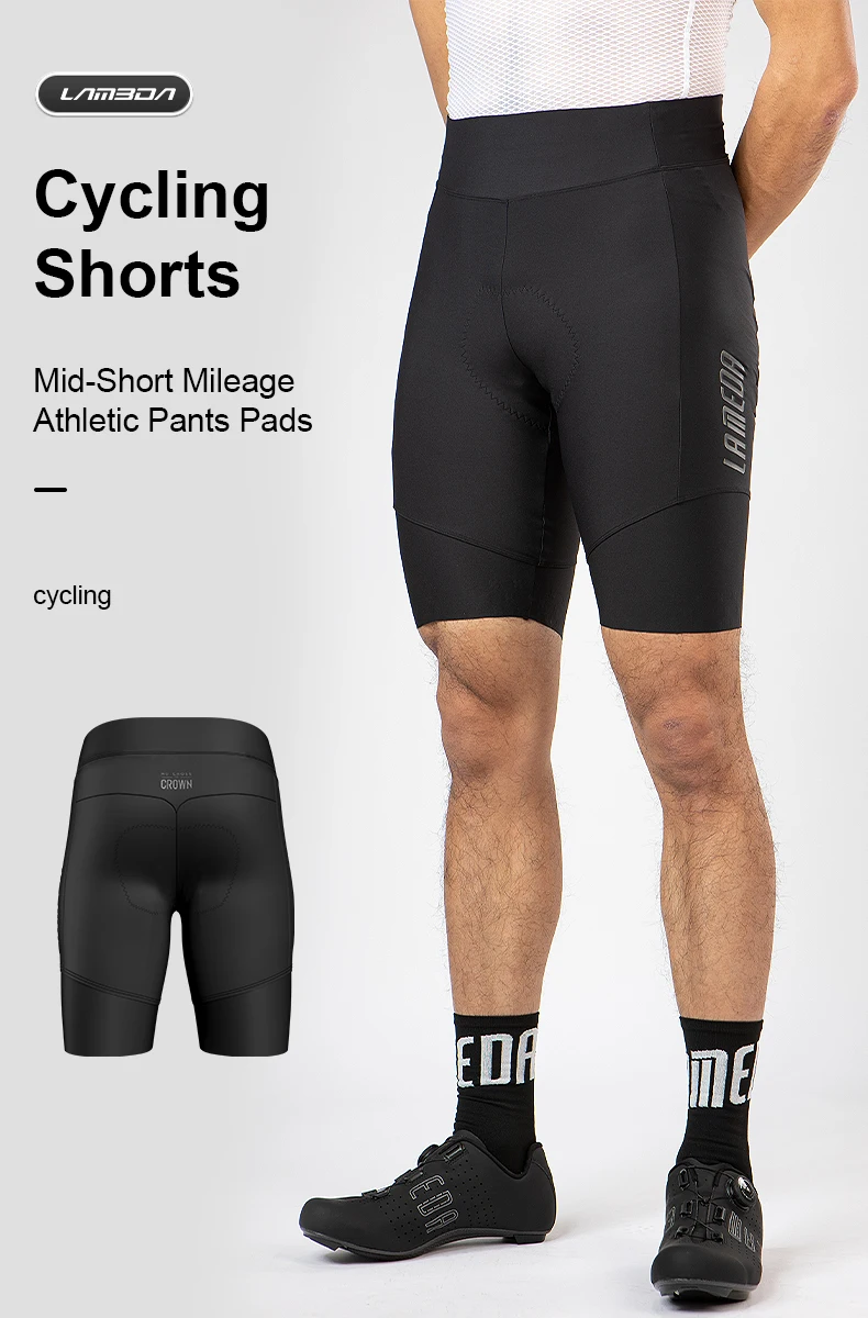 LAMEDA Pro Herren Fahrradshorts mit 3D-Schaumstoffpolsterung, stoßfest, für Straßen- und Mountainbikes, atmungsaktive Fahrradunterwäsche, Shorts, Hosen – Detail 1
