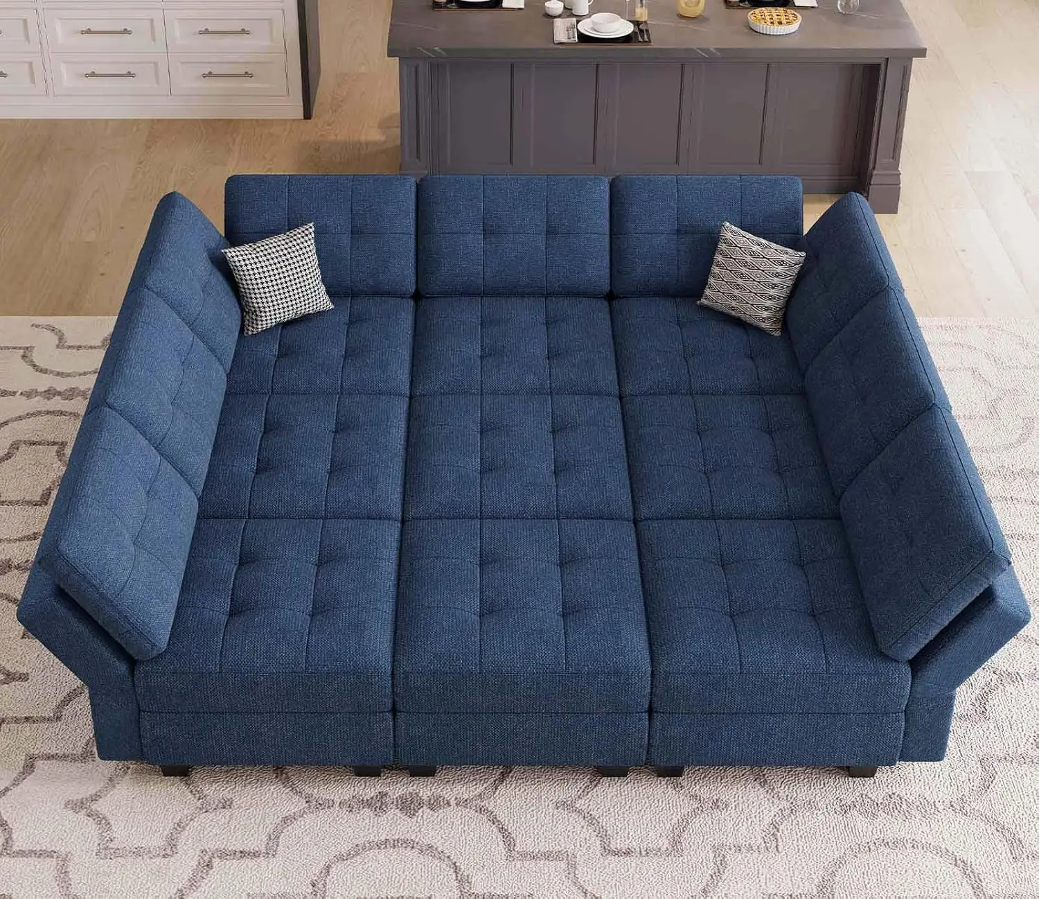 

Modular Sectional Sleeper Sofa Couch with Storage Seat Reversible Modular Sofa Couch Oversized Sleeper Sectional Sofa Be