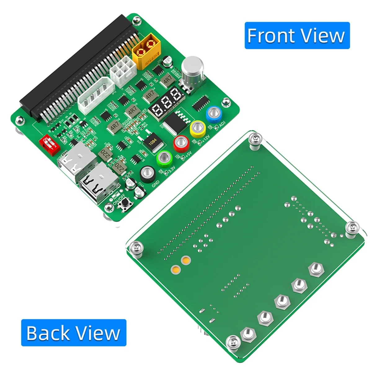 Power Supply Breakout Board Adjustable Voltage Knob 3.3V/5V/12V /USB2.0/QC2.0/3.0/12V for HP/DELTA/FUJITSU/LITEON PSU