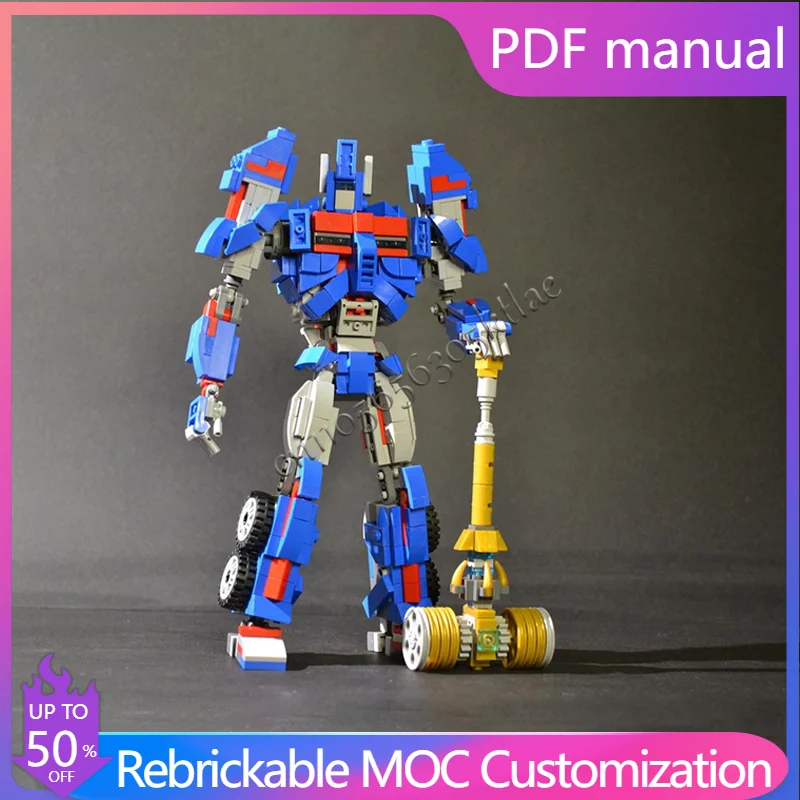 

560 шт., хит продаж, MOC, креативный синий боевой робот, строительные блоки, модель, обучающая игрушка «сделай сам», сборка для мальчика, подарки на Рождество и день рождения