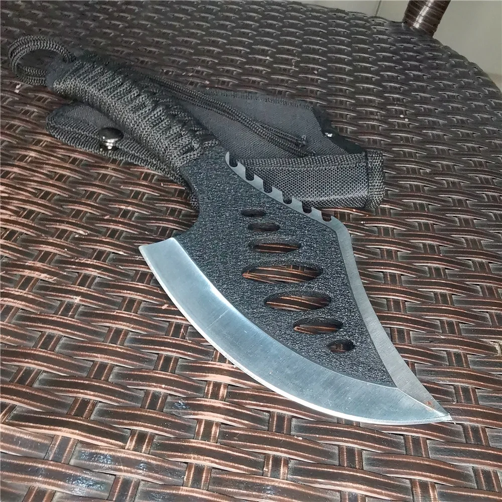 야외 고경도 다목적 목공 도끼 캠핑 고 탄소강 허리 도끼 도마 나무 전술 도끼 로깅 도끼