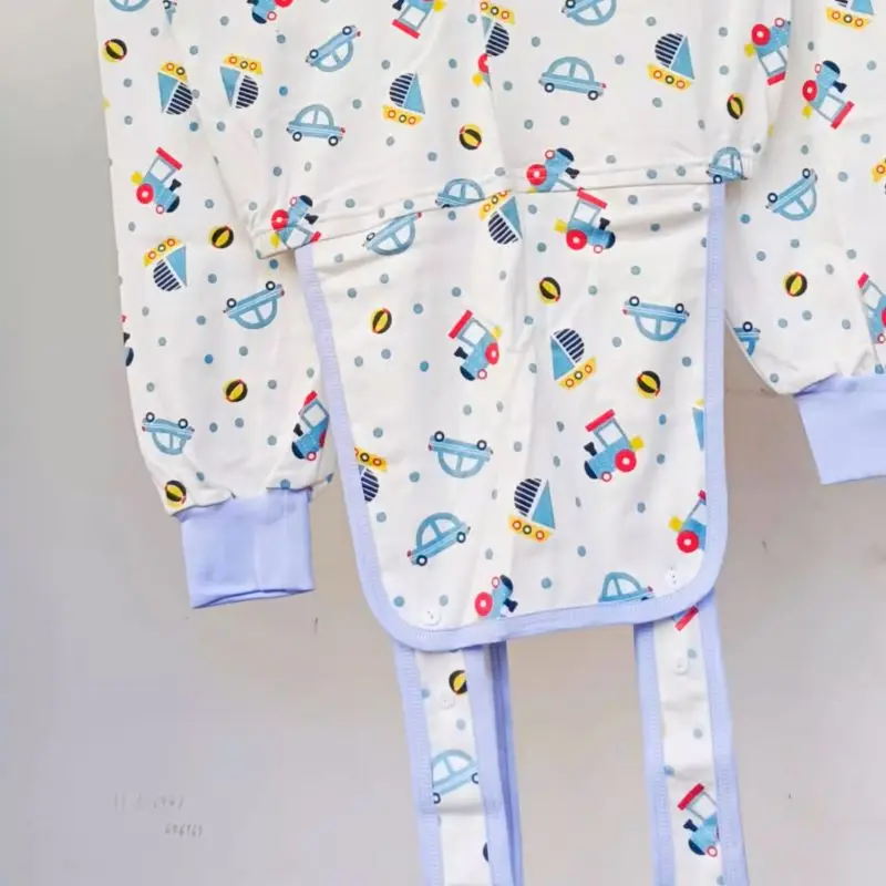 

ABDL мультяшный узор мягкий удобный комбинезон для пар DDLG для взрослых и детей, комбинезон на подтяжках из чистого хлопка, брюки с открытой промежностью