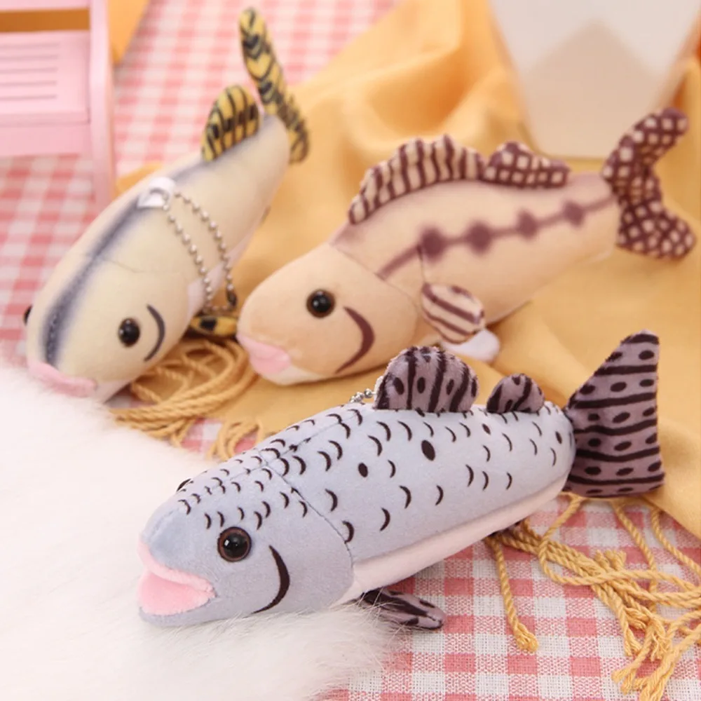Oceaan Tropische Vissen Sleutelhanger Cartoon Creatieve Aquarium Vis Pluche Pop Simulatie Grappige Vis Pluche Hanger Rugzak Decor