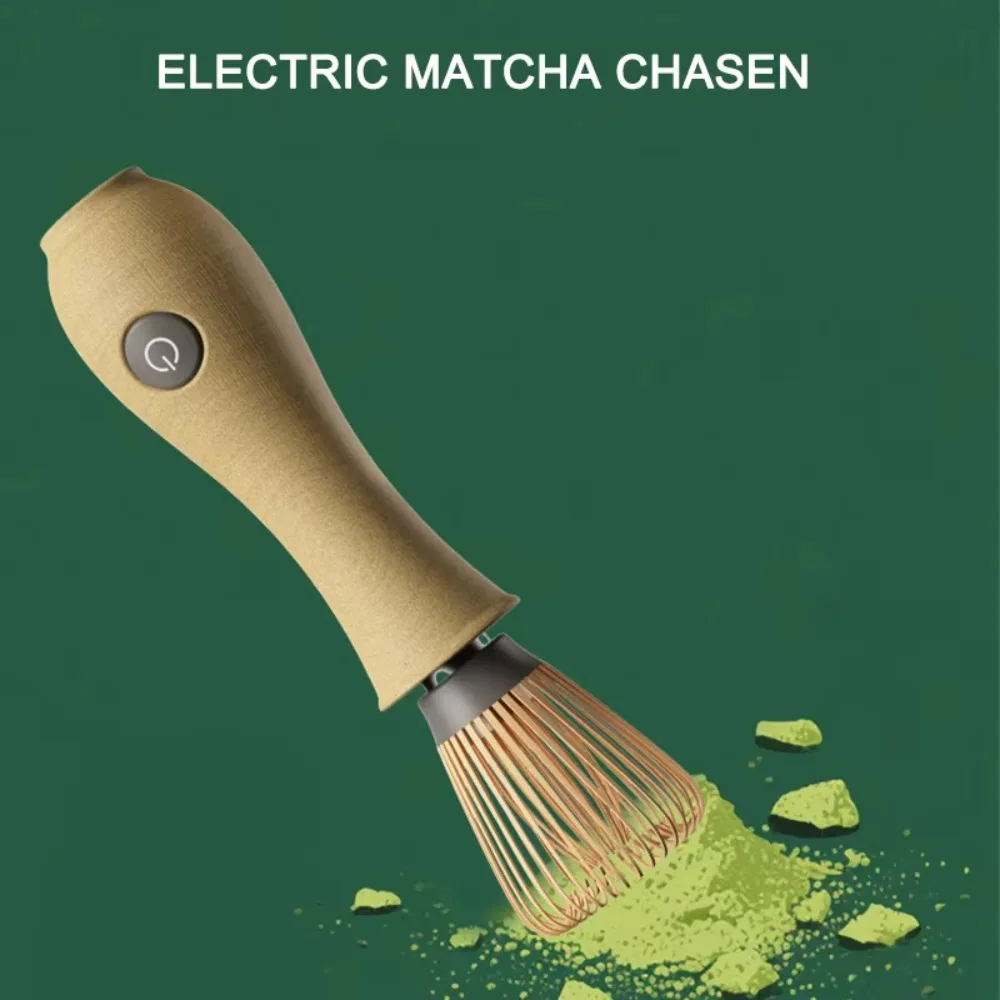 Uniquely designed electric matcha egg beater traditional bamboo craftsmanship