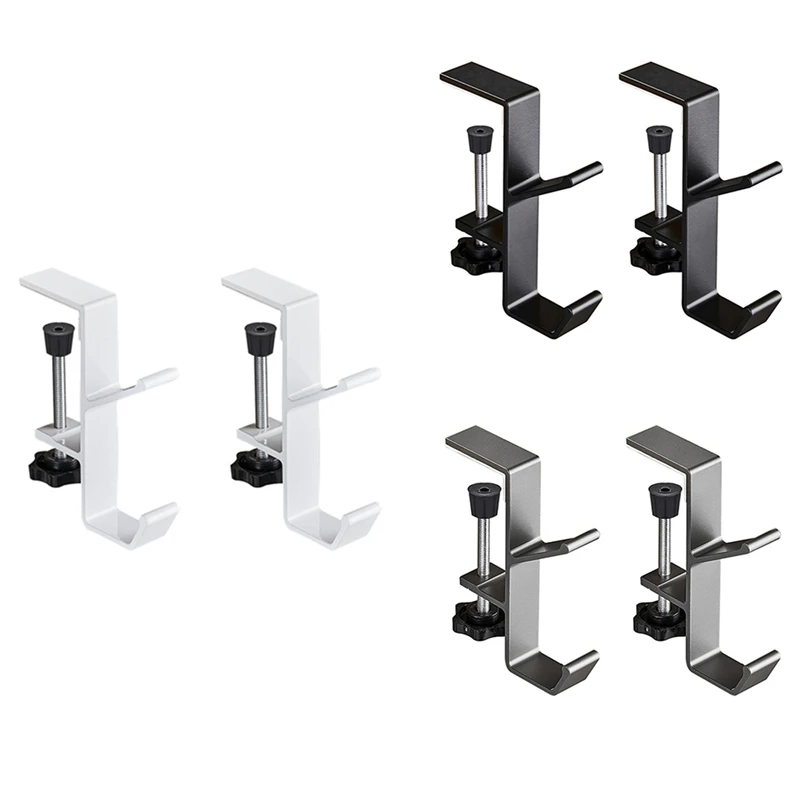 調節可能なデスクエッジフック、ゲーミングヘッドセットハンガー、バックパック収納ハンガーフック、パンチなしホルダー、2個