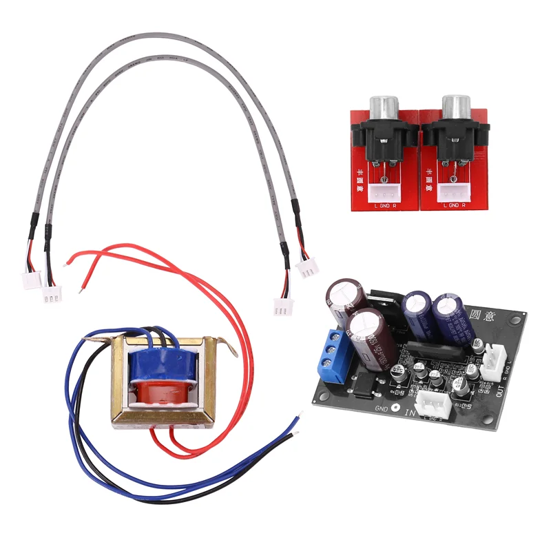 -MEOF Placa pré-amplificadora de reprodutor de gravação de vinil MM MC Phono Amplificador Gramofone Cabeça Ampliação Pré-amplificador Dual AC 12-16V