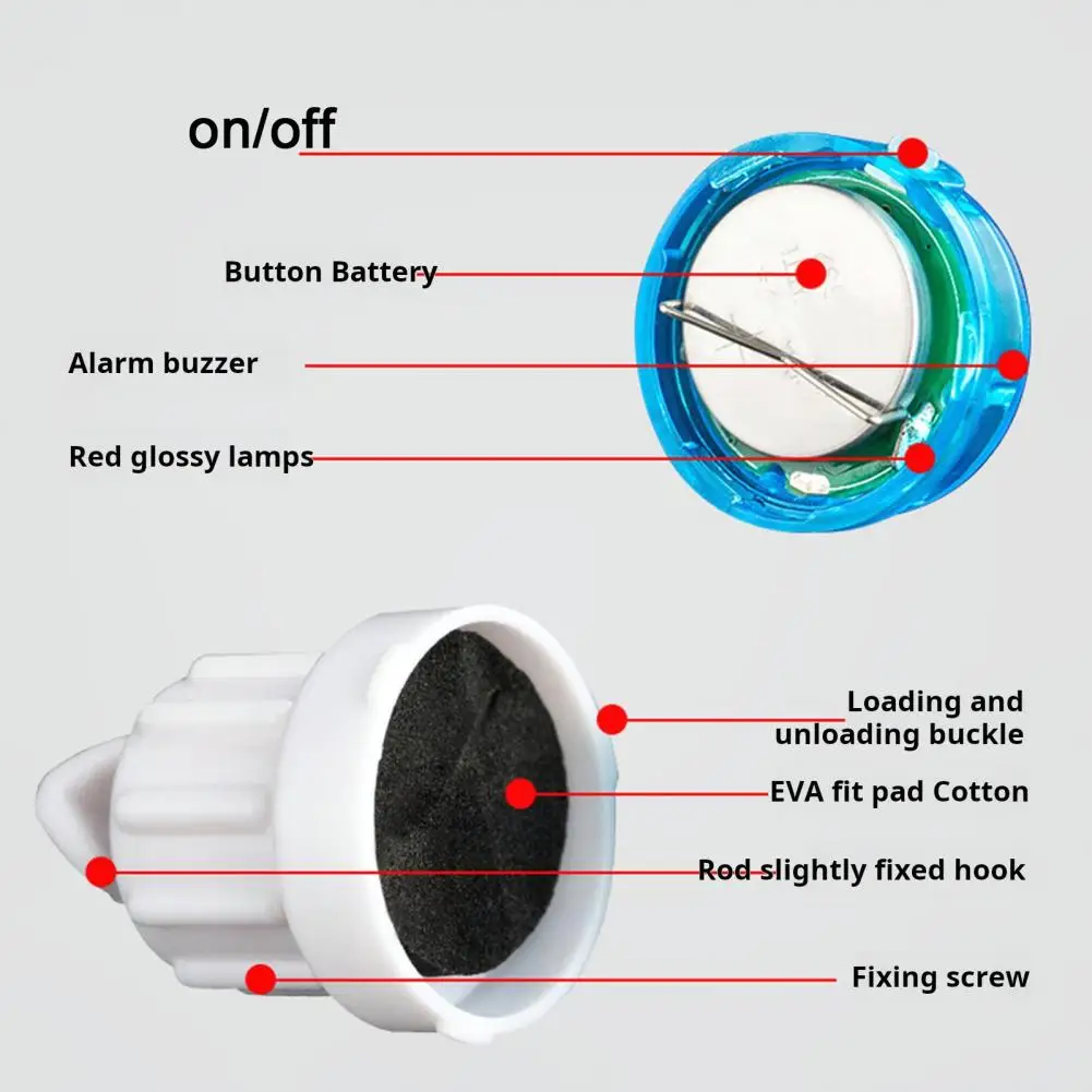 Fishing Bite Indicator Light Fishing Rod Tip Lamp High Sensitivity Fishing Bite Alarm Lamp Set with Led Indicator for Night Rod