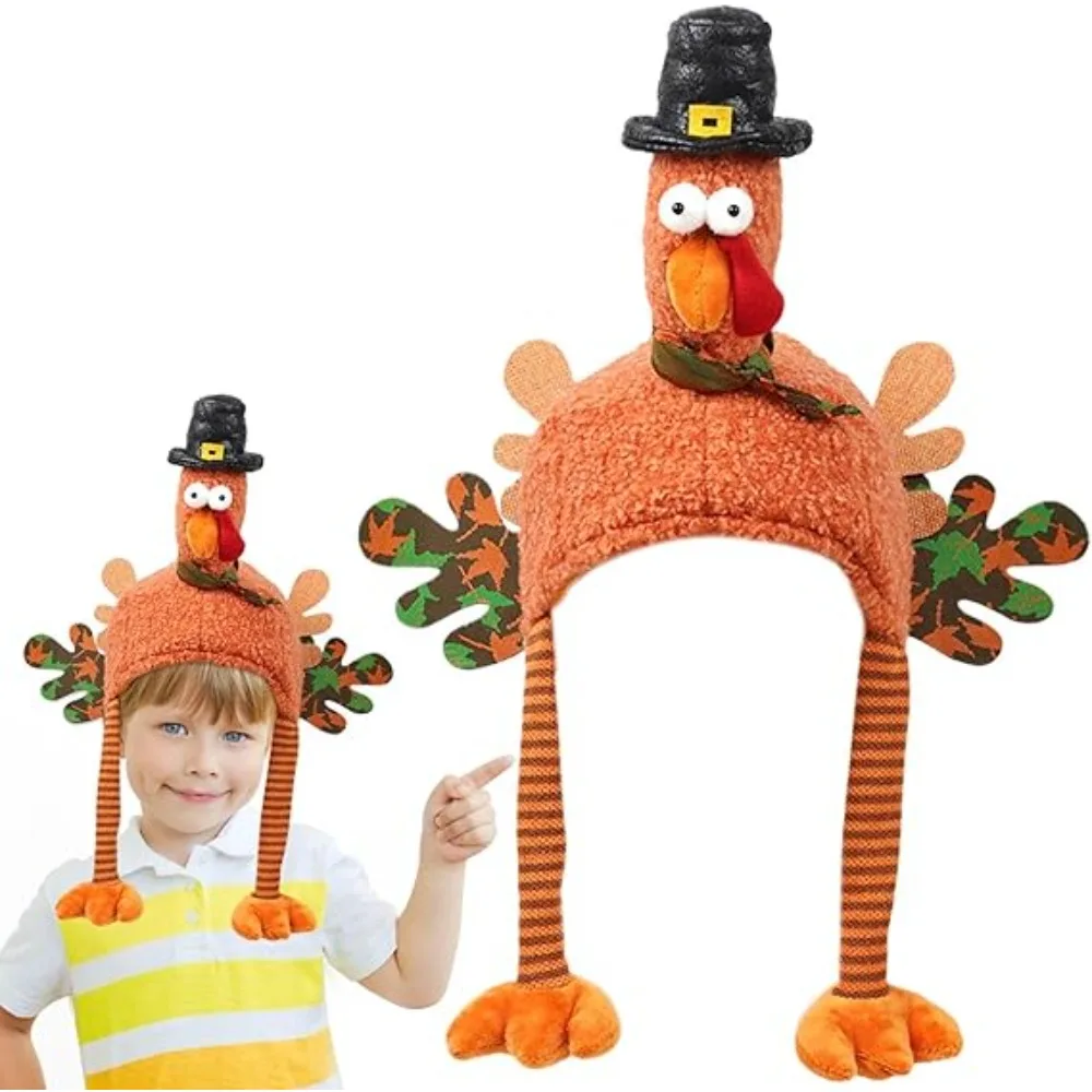 

Thanksgiving Turkey Hat Turkey Gobbler Hat for Party Favor Supplies Novelty Dress-up Party Role Play Carnival for Adults Kids