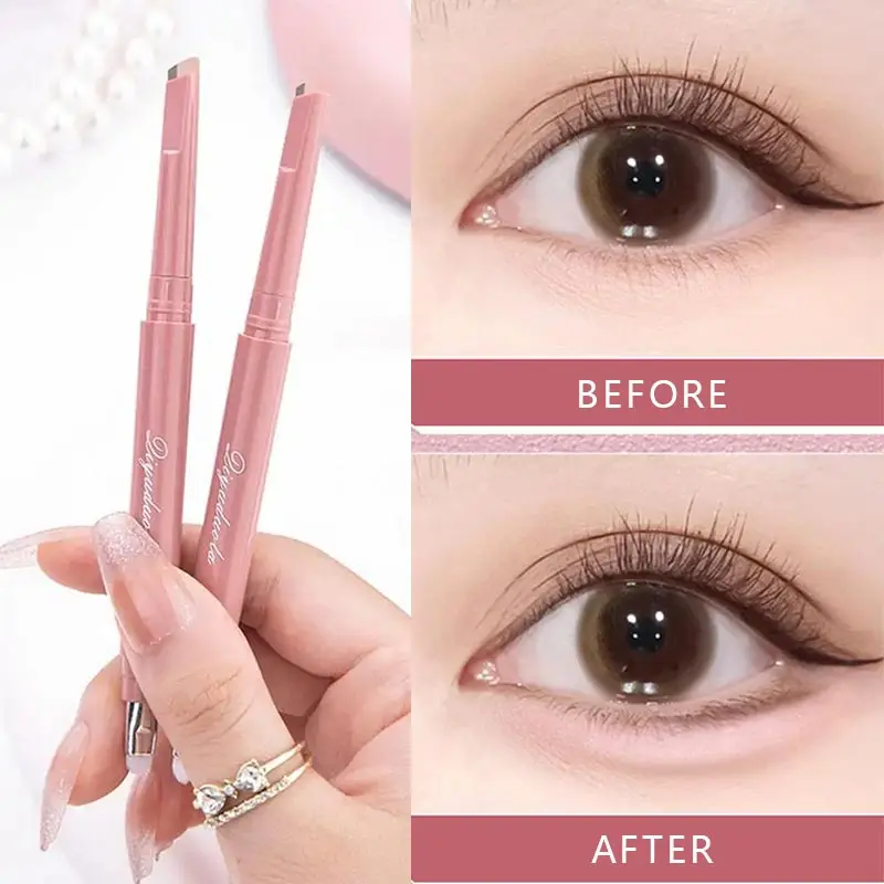 Penna per occhi a doppio strato 2 in 1, correttore per cerchi scuri e creatore di sacchetti per occhi naturali, illuminante per occhi, correttore per occhi a prova di sbavature
