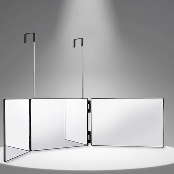 3-weg Spiegel Met Led 360 Drievoudige Haaruitsnijspiegel Met Verlichting Zelfkappersspiegel Voor Haarkleuring Vlechten Diy Kapsel