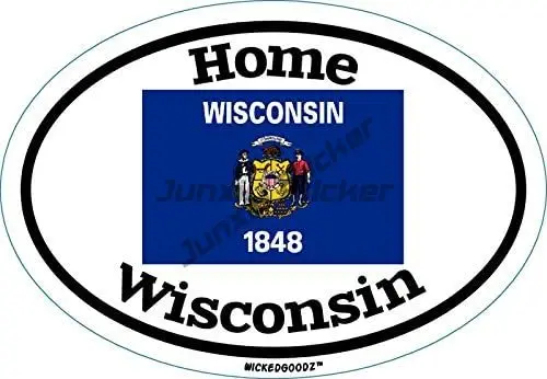 Wisconsin Home Vinyl Sticker City Skyline Decal for Phone, Laptop, Water Bottle Funny Car Decoration The Office Accessories