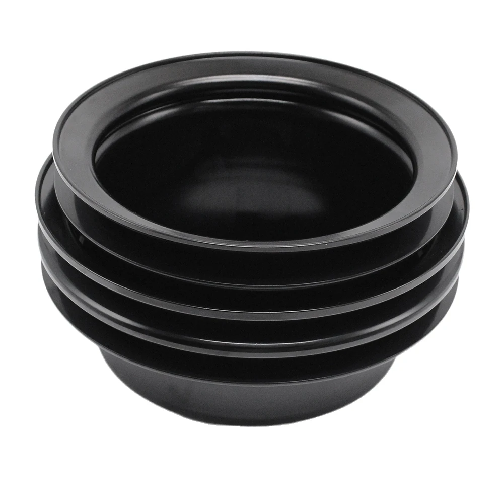 Portable V8 Engine Water Pump Pulley Black 3 Groove Steel Crank Pulley For Ford 289 302 3-Bolt 1965-66 67-6-5/8 Inch Smog