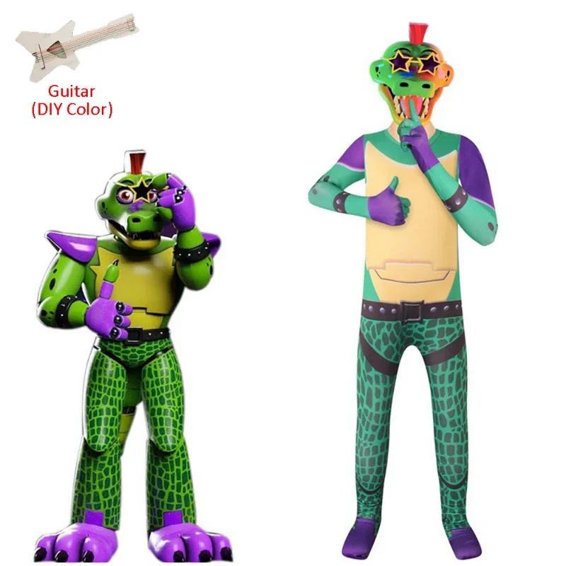 Kids Halloween Costumes for Boys Anime Sundrop FNAF Montgomery Cosplay Freddy Fazbear Boys Girls Bodysuit Carnival Party Suits