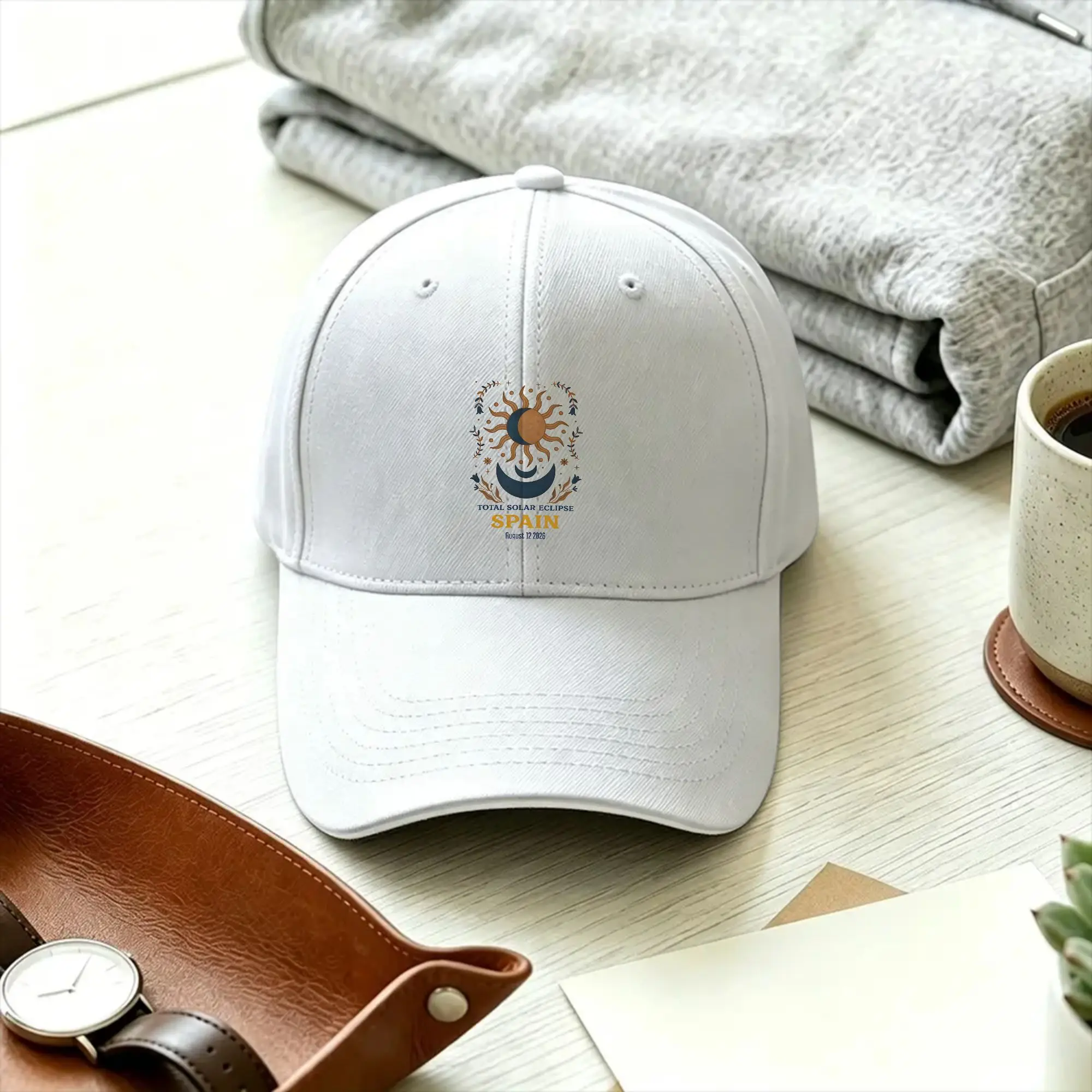 SpainTotal Solar Eclipse 2026 Casual Baseball Cap Spring Trucker Hat Dropshipping Fishing Hats Female Male Fashion Baseball Caps