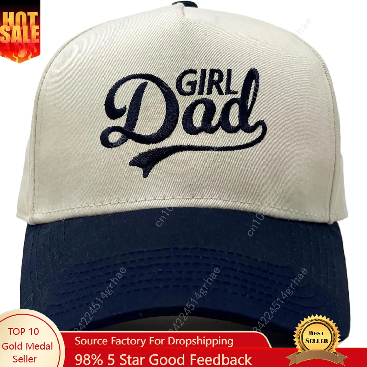 قبعة قماشية كلاسيكية غير تقليدية من Junque - قبعة قابلة للتعديل بلونين للرجال والنساء - ضعها على بلدي، رعاة البقر، فتاة أبي، مضحكة