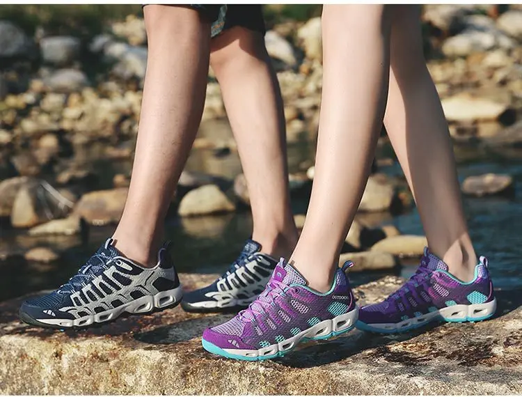 Men's and Women's Stream-Crossing Shoes, Low-Top Mesh Outdoor Casual Shoes, Water-Crossing Shoes, Breathable, Couples' Styles