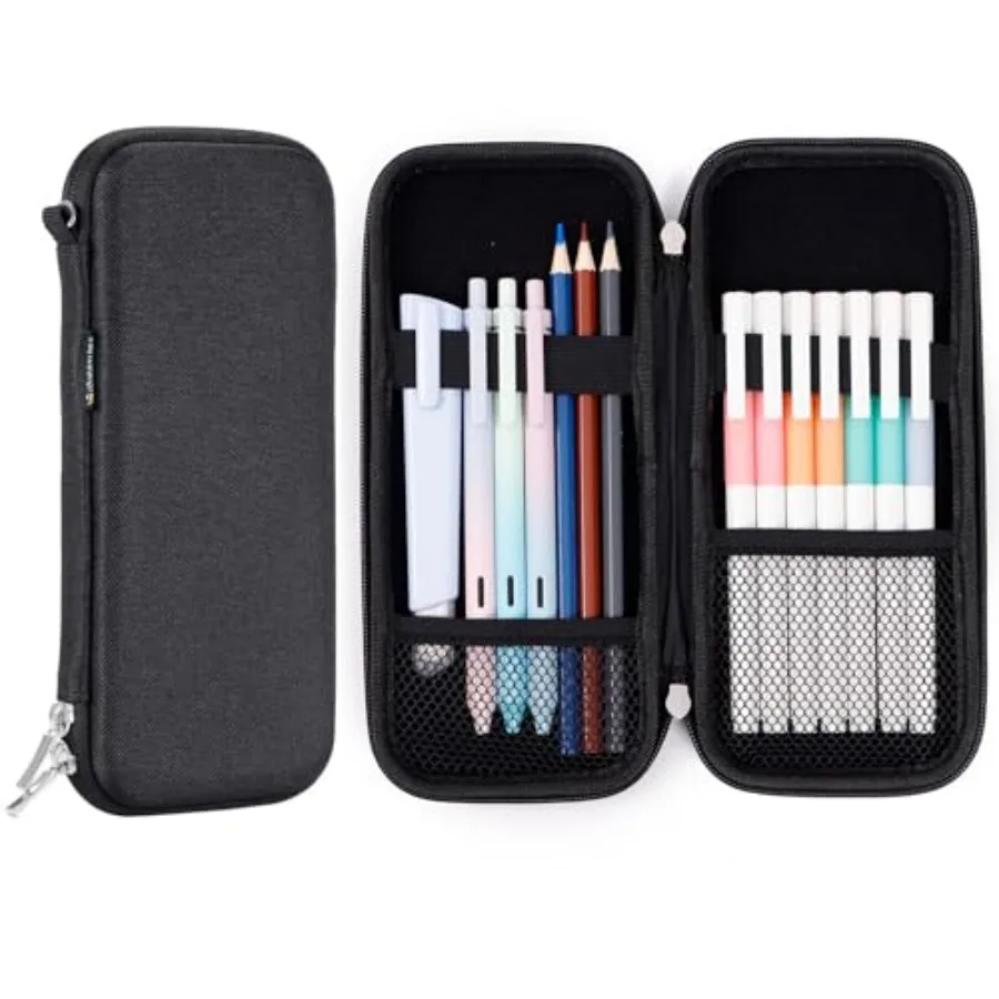 

Upgraded Hard Pencil Case Box for Adults, Durable Pen Carrying Case with Zipper