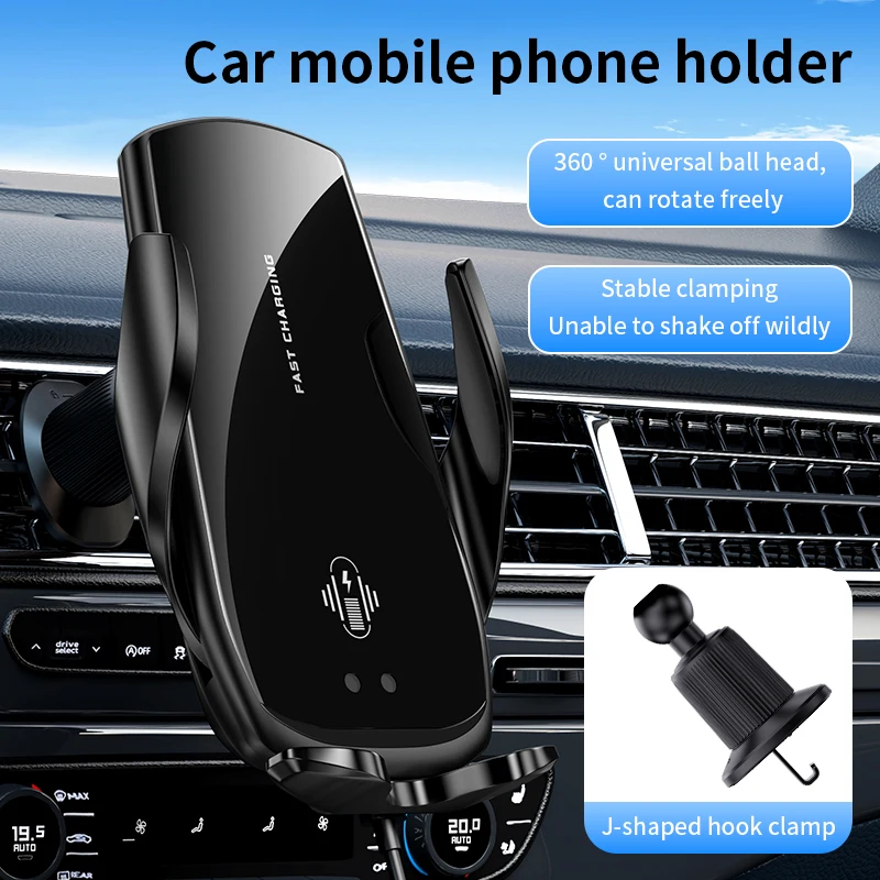 حامل شاحن لاسلكي للهاتف السيارة العالمي بقدرة 15 وات 360 درجة ° حامل دوران لهاتف آيفون 17 16 15 14 13 12 11 سامسونج جالاكسي S25 S24 #6
