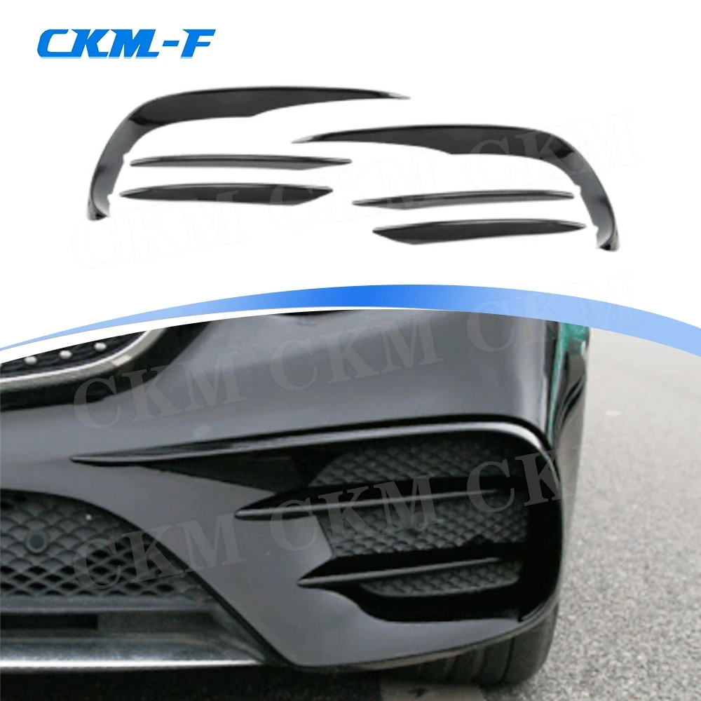 

ABS Carbon For Mercedes Benz E Class C238 E200 E300 E400 E500 E53 E63 coupe 2 Door 2017-2019 Look Front Bumper Splitters Aprons