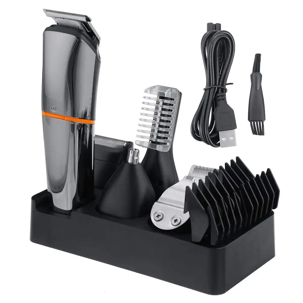 

Professional Hair Clipper Trimmer for Men Rechargeable Electric Shaver Hair Cutting Machines Beard Trimer Grooming Kit 6 in 1