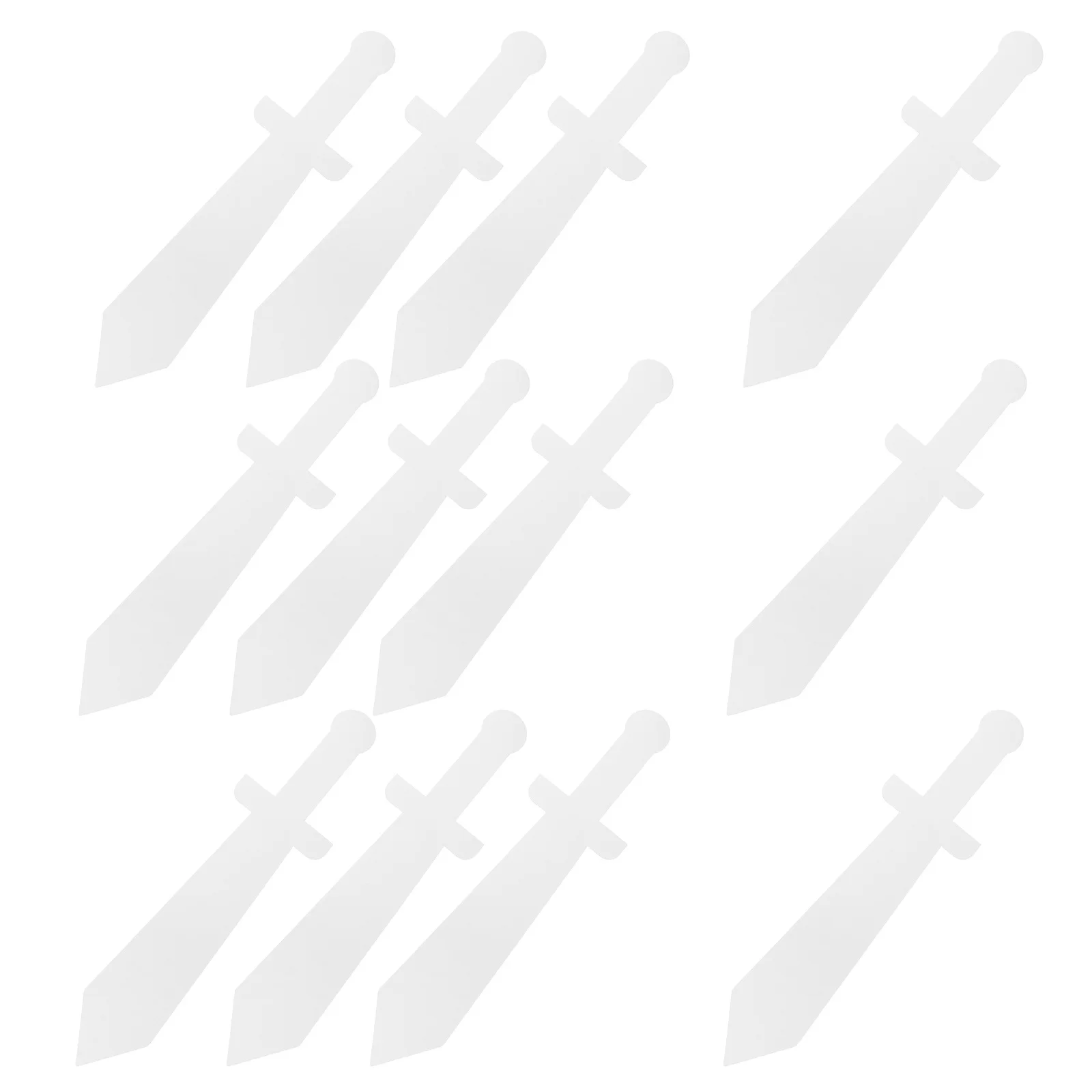 12pcs Diy Swords For Kids Blank Cardboard Knight Sword Craft Kit Party Favors Decorations Pretend Play Accessories Halloween