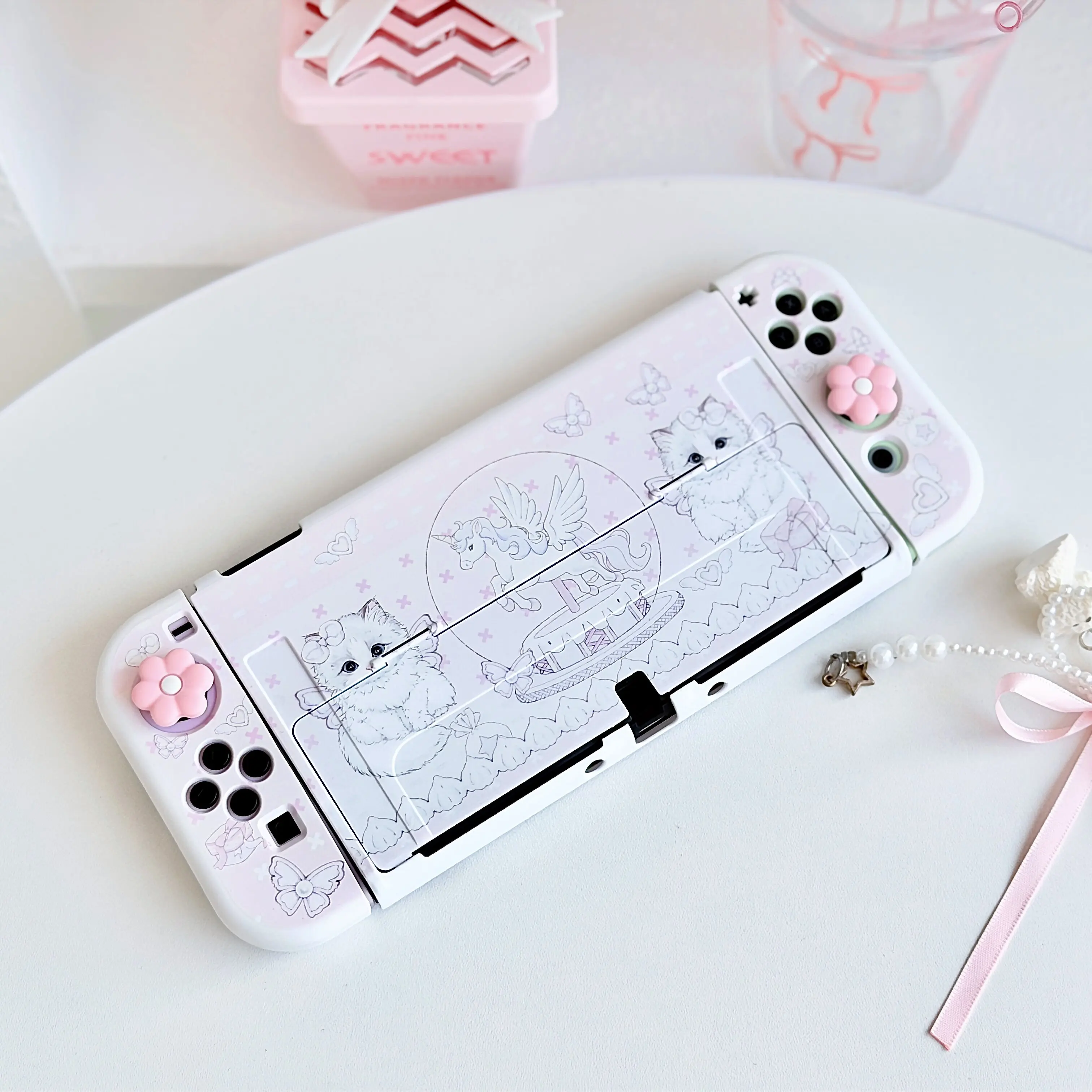 Case Skin for Nintendo Switch 2/OLED/Lite Kawaii Cover Dockable Protective Shell For Switch Controller JoyCon NS Accessories view 2