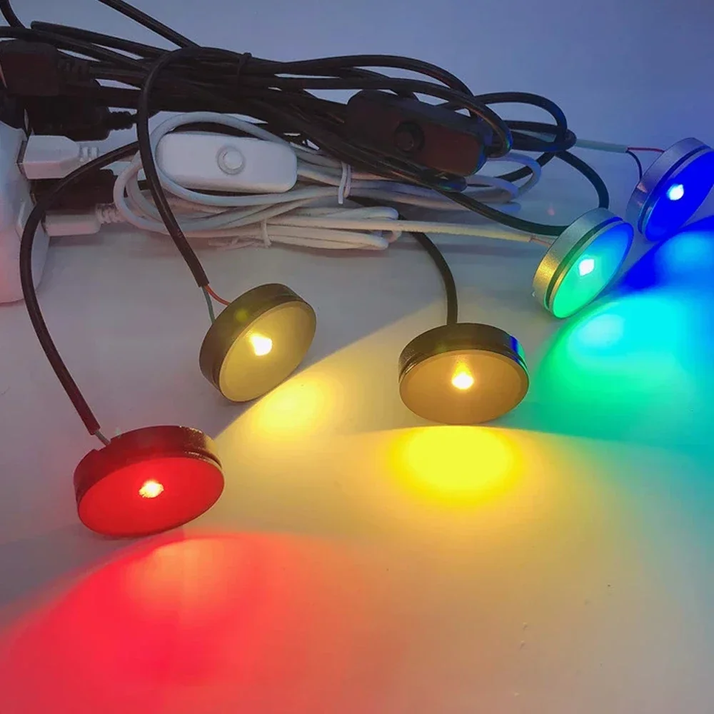 Small Spotlight Indoor 1w 8mm Simple night Lamp With 5V USB Switch Mini Ceiling Light Jewelry Collection Display Cabinet