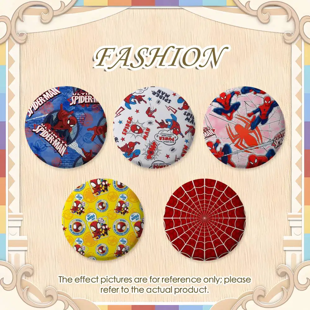 

Spider-Man Cool Fashion Badges Round Exquisite Badge Brooches Creative Pins For Clothes Hat Backpack Gift Accessories
