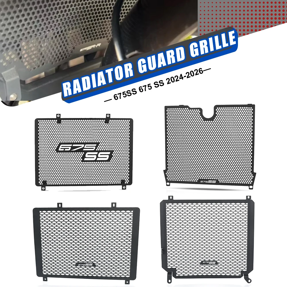 

FOR CFMOTO 675SS 675 SS 2024 2025 2026 Motorcycle CNC Radiator Grille Cover Guard Water Tank Protector CF675SS Accessories