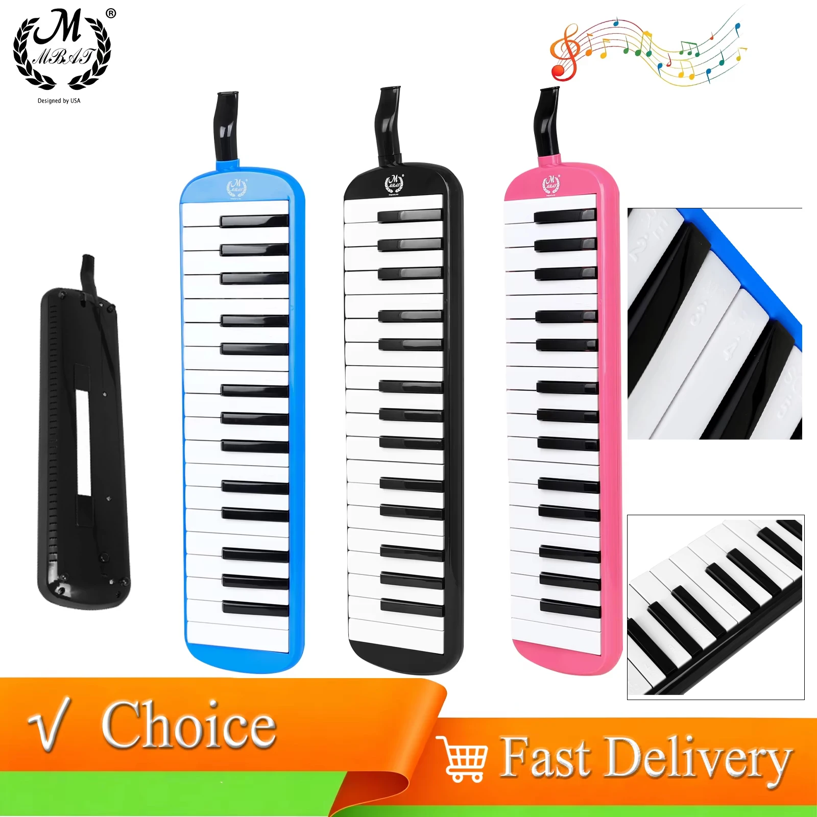 32‑Keys Melodica Eva Air Keyboard Dual‑Color Harmonica with Blow Mouthpiece For Beginners Music Lovers Rhythm Practicing ﻿