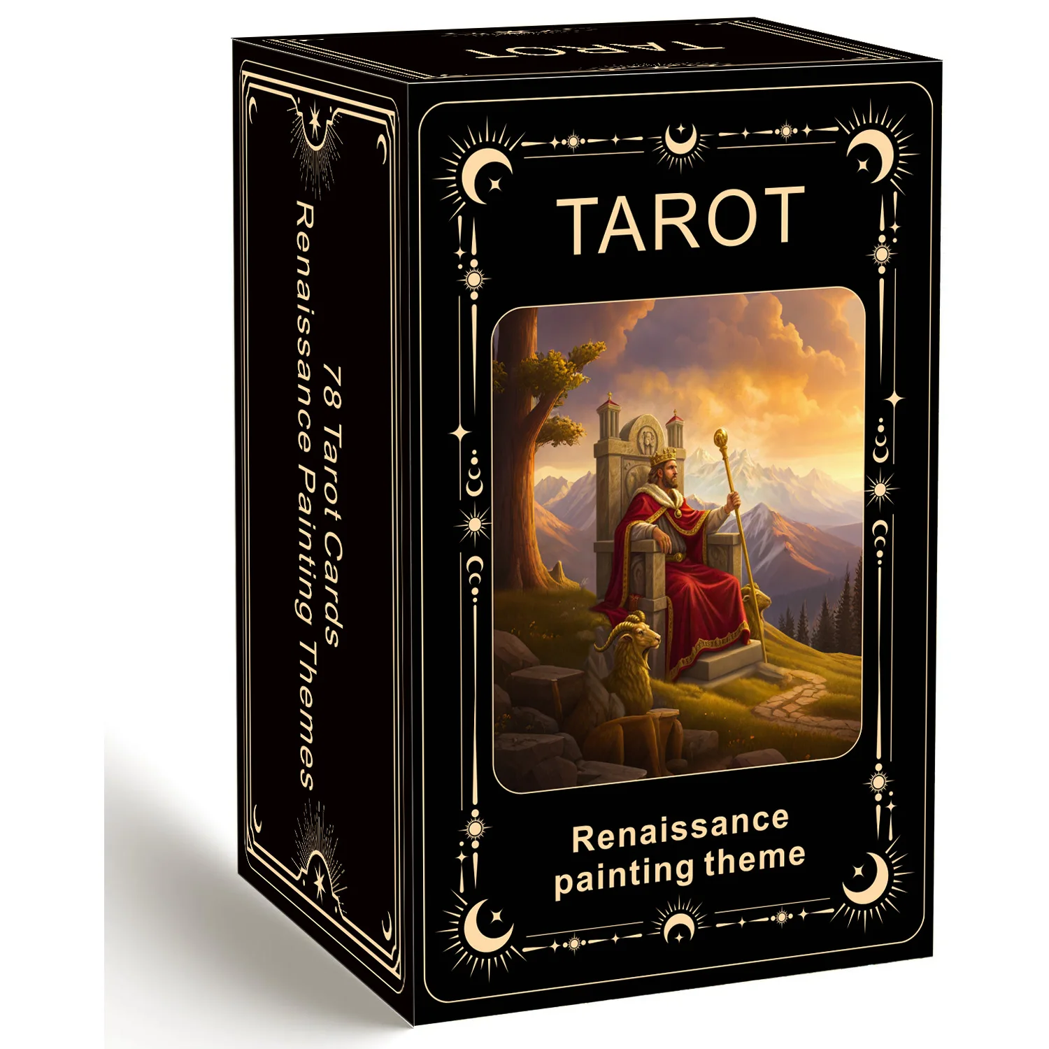 12*7cm Renaissance Painting Theme Tarot Deck 78Pcs In Rigid Box for History Lovers/Art Enthusiasts/Spiritual Explorers