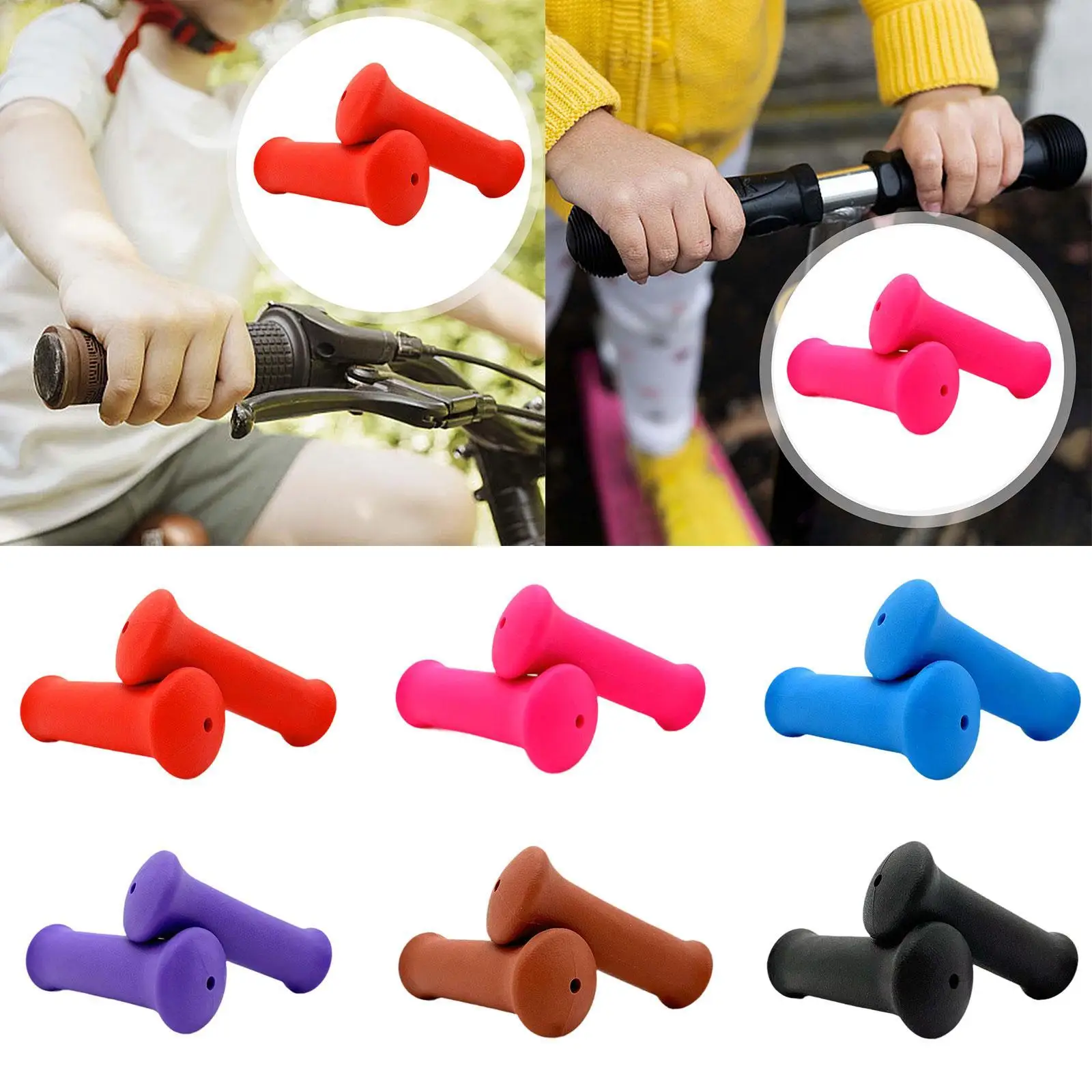 2 pièces enveloppe de guidon de vélo 22mm poignées de guidon de vélo pour enfants pratiques et souples, pour vélos d'enfants vélos d'équilibre vélos de montagne