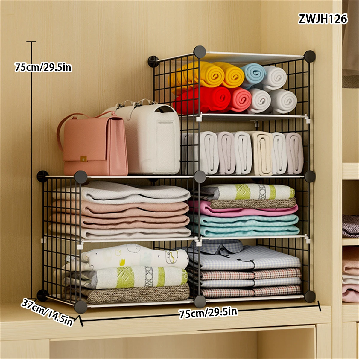 Wardrobe Storage Layered Partition Wardrobe Partition Layered Rack Cabinet Partition Storage Artifact Clothing Storage Rack