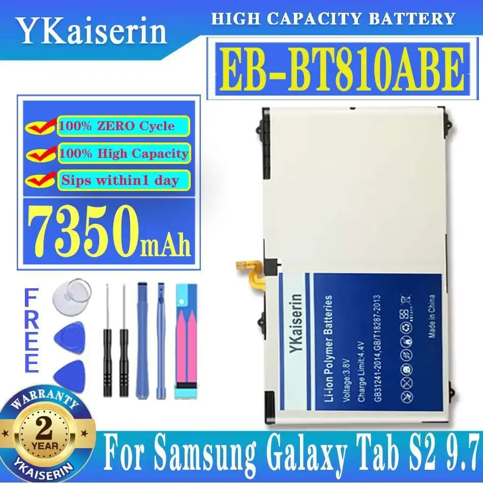 

Tablet Battery For Samsung Galaxy Tab S2 9.7" SM-T810 T810 T815 7350mAh EB-BT810ABE Long Lasting