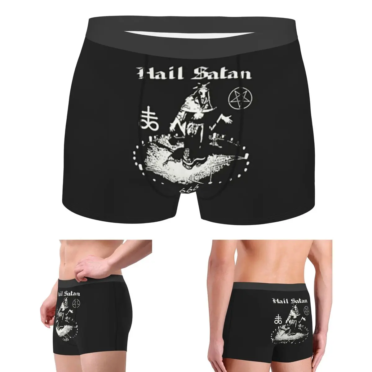 

Boxer Underpants Shorts Satanic Baphomet Leviathan Cross Panties Men Breathable Underwear for Homme Man Boyfriend Gift