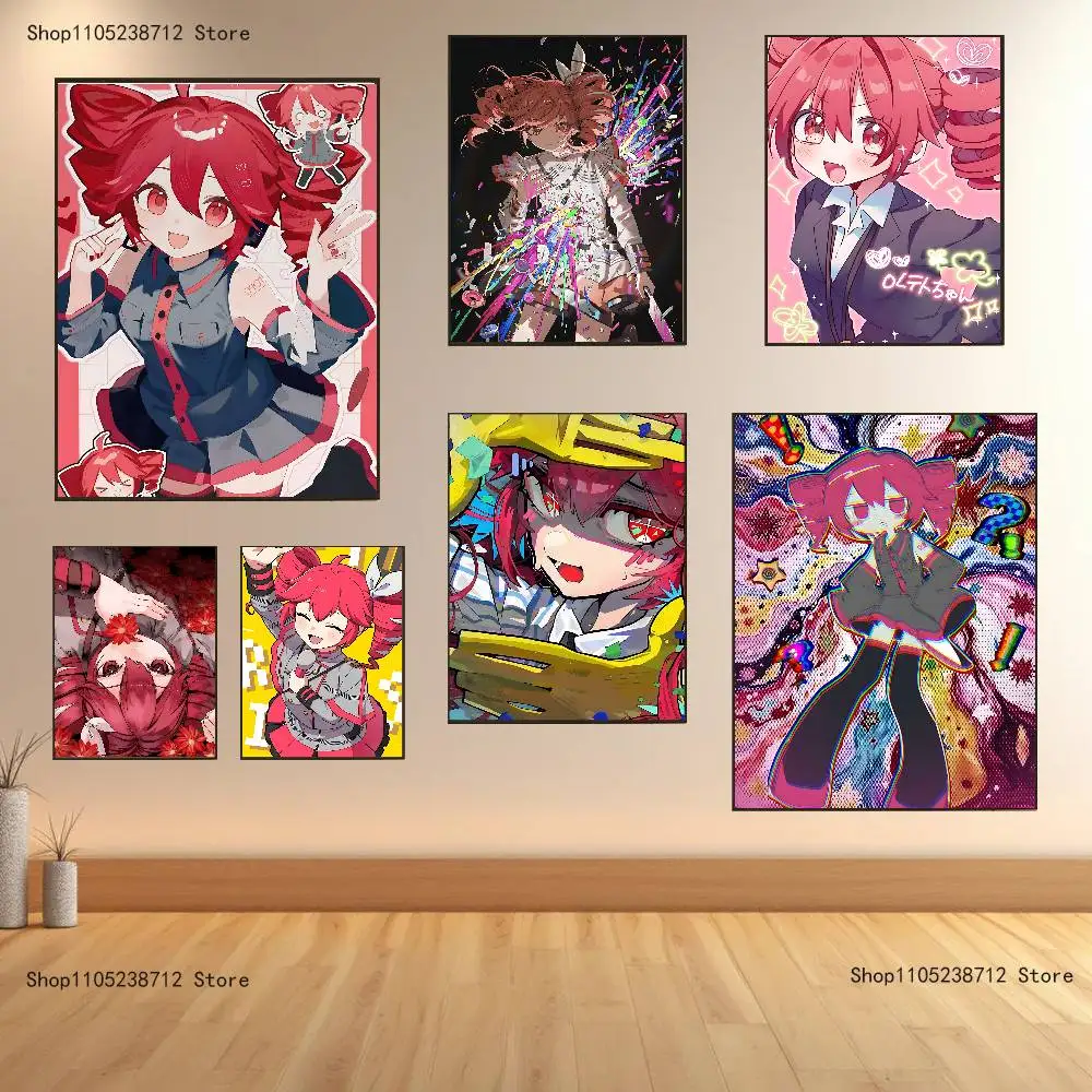 

Virtual Singer K-Kasane Teto Club Bar Paper Vintage Poster Wall Art Painting Bedroom Study Stickers