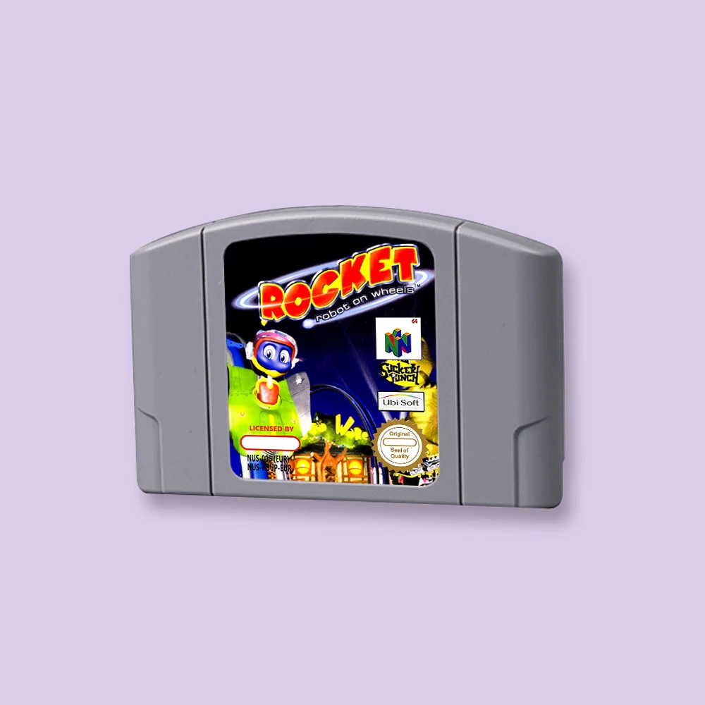 for Rocket - Robot on Wheels  64bit  game card for EUR PAL version N64 video game console English language