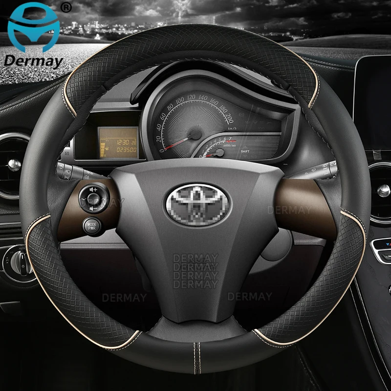 for Toyota IQ Scion iQ Singulato iC30 Car Steering Wheel Cover Non-slip PU Leather Auto Accessories Fast Shipping