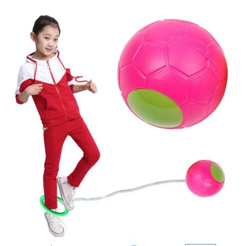 Children Outdoor Fun Toy Jump Ball Rotation Jump Ring Single Foot Jump Rope Ball Exercise Coordination Balance Elastic Response