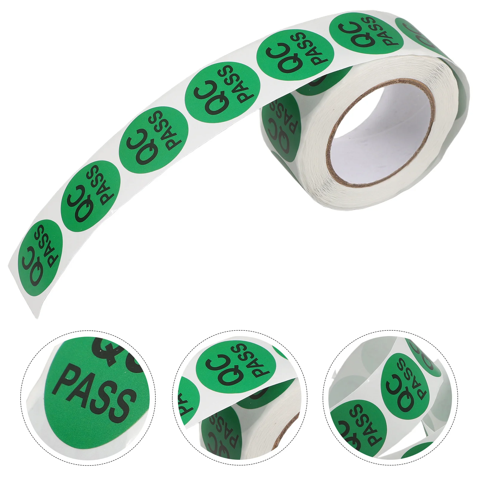 

1 Roll Round Qc Label Stickers Adhesive Inventory Quality Control Labels For Warehouse Product Approval Passed Stickers